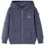 Children's sweatshirt with hood and zipper dark blue mélange 140 by , Kids T-shirts - Ref: Foro24-12953, Price: 19,77 €, Disc...