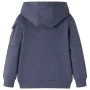 Children's sweatshirt with hood and zipper dark blue mélange 140 by , Kids T-shirts - Ref: Foro24-12953, Price: 19,77 €, Disc...