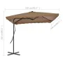 Garden umbrella with steel pole 250x250 cm taupe by vidaXL, Umbrellas - Ref: Foro24-44884, Price: 115,71 €, Discount: %