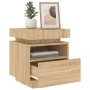 Bedside tables with LED lights 2 pcs Sonoma oak 40x39x48.5 cm by , Nightstands - Ref: Foro24-836789, Price: 109,78 €, Discoun...