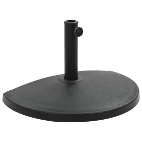 Black resin half-circle umbrella base, 15 kg by vidaXL, Umbrella bases - Ref: Foro24-45199, Price: 53,97 €, Discount: %