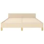 Bed frame with cream fabric headboard 140x200 cm by , Beds and slatted bases - Ref: Foro24-3125305, Price: 253,02 €, Discount: %