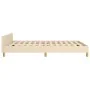 Bed frame with cream fabric headboard 140x200 cm by , Beds and slatted bases - Ref: Foro24-3125305, Price: 253,02 €, Discount: %