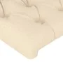 Bed frame with cream fabric headboard 140x200 cm by , Beds and slatted bases - Ref: Foro24-3125305, Price: 253,02 €, Discount: %