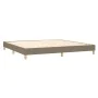 Box spring bed with taupe gray fabric mattress 200x200 cm by , Beds and slatted bases - Ref: Foro24-3126993, Price: 644,22 €,...