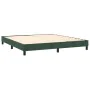 Box spring bed with dark green velvet mattress 160x200 cm by , Beds and slatted bases - Ref: Foro24-3127382, Price: 482,02 €,...