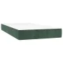 Box spring bed with dark green velvet mattress 200x200 cm by , Beds and slatted bases - Ref: Foro24-3127394, Price: 603,90 €,...