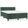 Box spring bed with dark green velvet mattress 140x200 cm by , Beds and slatted bases - Ref: Foro24-3141368, Price: 447,55 €,...