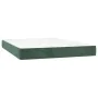 Box spring bed with dark green velvet mattress 140x200 cm by , Beds and slatted bases - Ref: Foro24-3141368, Price: 447,55 €,...