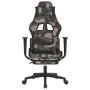 Massage gaming chair with footrest in black and camouflage fabric by , Gaming chairs - Ref: Foro24-345510, Price: 149,87 €, D...