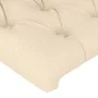 Cream fabric headboard with LED 147x16x78/88 cm by , Headboards and footboards - Ref: Foro24-3123575, Price: 89,78 €, Discoun...