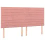 Box spring bed with pink velvet mattress 160x200 cm by , Beds and slatted bases - Ref: Foro24-3129284, Price: 559,76 €, Disco...