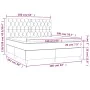 Boxspringbettmatratze LED-Leuchten dunkelbrauner Stoff 160x200cm von , Betten und Lattenroste - Ref: Foro24-3135128, Preis: 6...