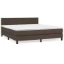 Box spring bed with brown synthetic leather mattress 160x200 cm by , Beds and slatted bases - Ref: Foro24-3141014, Price: 492...