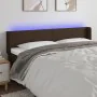 Cabecero con LED cuero sintético marrón 183x16x78/88 cm de , Cabeceros y pies de cama - Ref: Foro24-3123061, Precio: 78,49 €,...