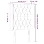 Kopfteil mit LED aus dunkelbraunem Stoff 83x16x118/128 cm von , Kopf- und Fußteile - Ref: Foro24-3124361, Preis: 96,10 €, Rab...