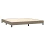 Boxspringbett mit Matratze und LED-Leuchten taupegrauer Stoff 200x200 cm von , Betten und Lattenroste - Ref: Foro24-3133505, ...