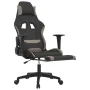 Massage gaming chair with footrest in black and taupe gray fabric by , Gaming chairs - Ref: Foro24-345503, Price: 138,74 €, D...