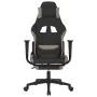 Massage gaming chair with footrest in black and taupe gray fabric by , Gaming chairs - Ref: Foro24-345503, Price: 138,74 €, D...