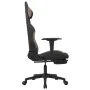 Massage gaming chair with footrest in black and taupe gray fabric by , Gaming chairs - Ref: Foro24-345503, Price: 138,74 €, D...