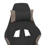 Massage gaming chair with footrest in black and taupe gray fabric by , Gaming chairs - Ref: Foro24-345503, Price: 138,74 €, D...