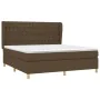 Box spring bed with dark brown fabric mattress 180x200 cm by , Beds and slatted bases - Ref: Foro24-3128784, Price: 657,22 €,...