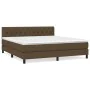 Boxspringbett mit dunkelbrauner Stoffmatratze 160x200 cm von , Betten und Lattenroste - Ref: Foro24-3140308, Preis: 489,99 €,...