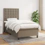 Box spring bed with taupe gray fabric mattress 100x200 cm by , Beds and slatted bases - Ref: Foro24-3142077, Price: 377,97 €,...