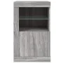 Bedside tables LED lights 2 pcs Sonoma gray engineered wood by , Lockers and storage cabinets - Ref: Foro24-836641, Price: 10...