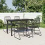 Garten-Essgruppe 5-teilig aus schwarzem PVC-Rattan von , Gartensets - Ref: Foro24-3099211, Preis: 302,79 €, Rabatt: %