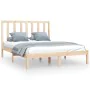 Solid pine wood bed frame 140x200 cm by , Beds and slatted bases - Ref: Foro24-3105160, Price: 109,49 €, Discount: %