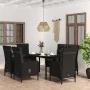 7-piece garden dining set with black cushions by , Garden sets - Ref: Foro24-3099356, Price: 1,00 €, Discount: %