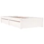 White bed frame with drawers 100x200 cm by , Beds and slatted bases - Ref: Foro24-3103469, Price: 212,52 €, Discount: %