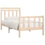 Solid pine wood bed frame 100x200 cm by , Beds and slatted bases - Ref: Foro24-3107018, Price: 123,57 €, Discount: %