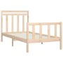 Solid pine wood bed frame 100x200 cm by , Beds and slatted bases - Ref: Foro24-3107018, Price: 123,57 €, Discount: %