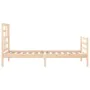 Single bed frame with solid wood headboard by , Beds and slatted bases - Ref: Foro24-3194856, Price: 98,94 €, Discount: %