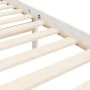 Estructura de cama matrimonio con cabecero madera maciza blanco de , Camas y somieres - Ref: Foro24-3194642, Precio: 193,32 €...