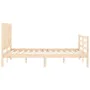 Single bed frame with solid wood headboard by , Beds and slatted bases - Ref: Foro24-3194531, Price: 92,30 €, Discount: %