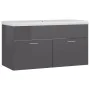 Furniture with a bright gray engineered wood sink by , bathroom vanities - Ref: Foro24-3070846, Price: 226,25 €, Discount: %