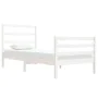 Solid white pine wood bed frame 75x190 cm by , Beds and slatted bases - Ref: Foro24-3104959, Price: 96,28 €, Discount: %