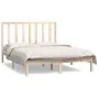 Solid pine wood bed frame 140x190 cm by , Beds and slatted bases - Ref: Foro24-3106618, Price: 109,53 €, Discount: %