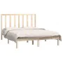 Solid pine wood bed frame 140x190 cm by , Beds and slatted bases - Ref: Foro24-3106618, Price: 109,53 €, Discount: %