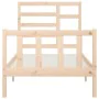 Solid pine wood bed frame 100x200 cm by , Beds and slatted bases - Ref: Foro24-3107603, Price: 120,07 €, Discount: %