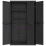 Black PP outdoor storage cabinet 97x37x165 cm by , Lockers and storage cabinets - Ref: Foro24-364208, Price: 306,14 €, Discou...