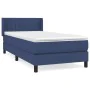 Cama box spring con colchón tela azul 90x190 cm de , Camas y somieres - Ref: Foro24-3129839, Precio: 312,12 €, Descuento: %