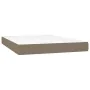 Boxspringbett mit Matratze und LED-Leuchten aus taupegrauem Stoff 140x190 cm von , Betten und Lattenroste - Ref: Foro24-31350...