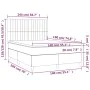 Boxspringbett mit Matratze und LED-Leuchten aus taupegrauem Stoff 140x190 cm von , Betten und Lattenroste - Ref: Foro24-31350...