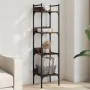 Bookcase with 4 smoked oak wood shelves 35x30x138.5 cm by , Bookcases and shelves - Ref: Foro24-838850, Price: 46,00 €, Disco...