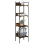 Bookcase with 4 smoked oak wood shelves 35x30x138.5 cm by , Bookcases and shelves - Ref: Foro24-838850, Price: 46,00 €, Disco...