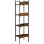 Bookcase with 4 smoked oak wood shelves 35x30x138.5 cm by , Bookcases and shelves - Ref: Foro24-838850, Price: 46,00 €, Disco...